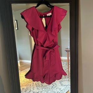 VNeck Pink Lily Romper